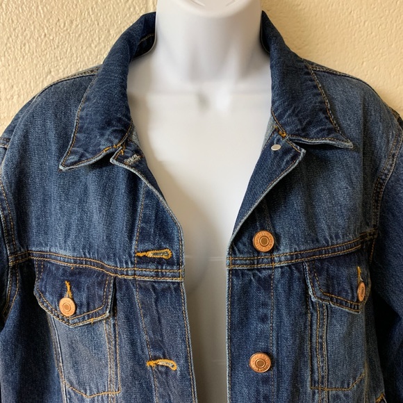 2/$30 Dark Washed Oversized Denim Jacket - Picture 2 of 6